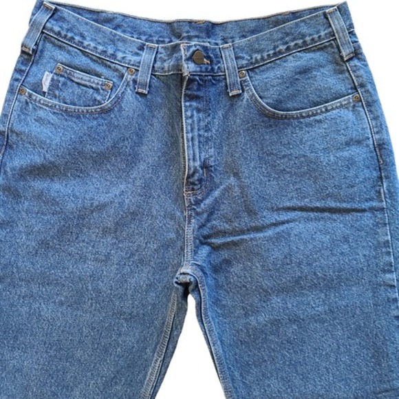 CARHARTT 100% Cotton Relaxed Fit Straight Leg Jeans B460‎ DVB Men's Size 36 - Picture 3 of 10